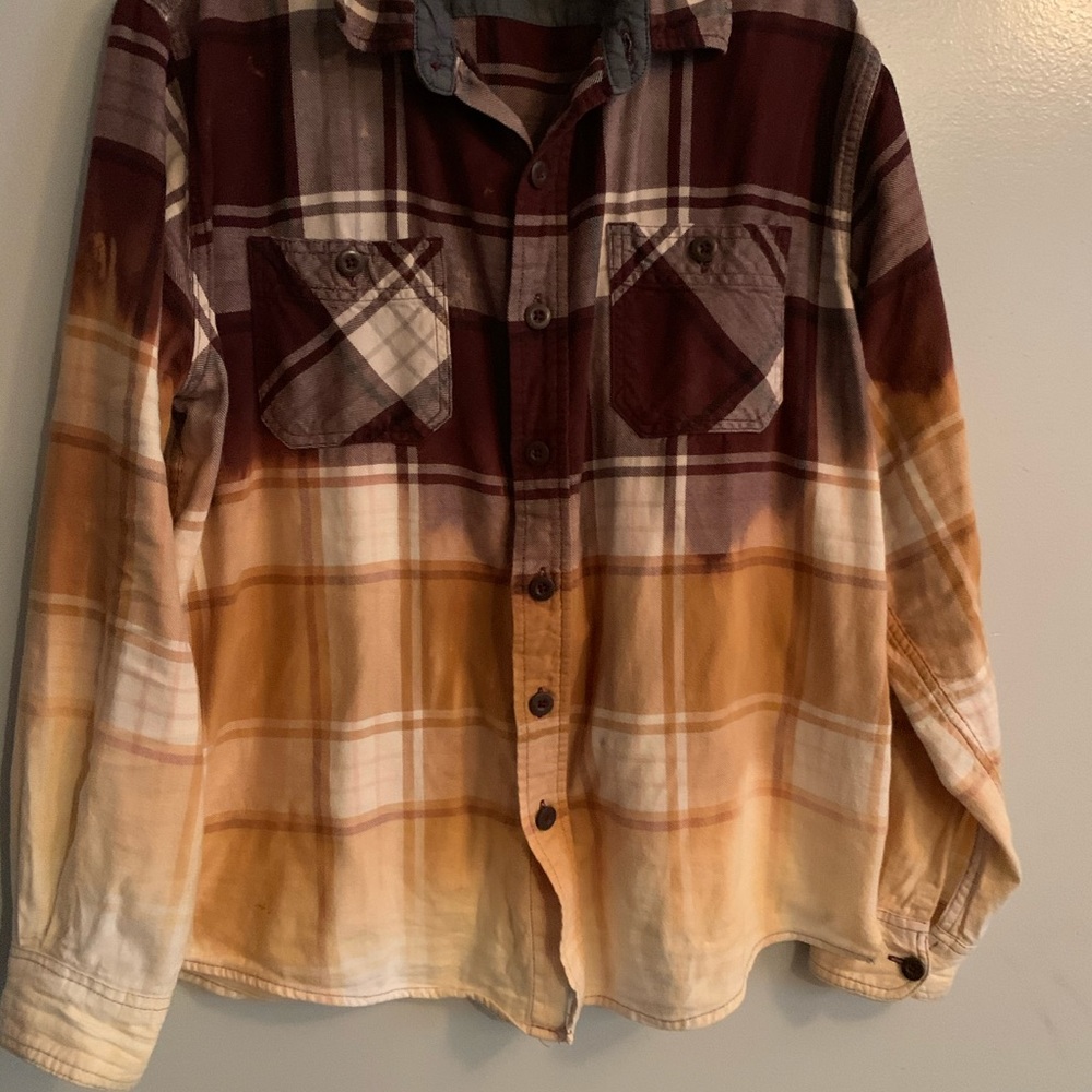 Custom, Chic Distressed Vintage Flannel